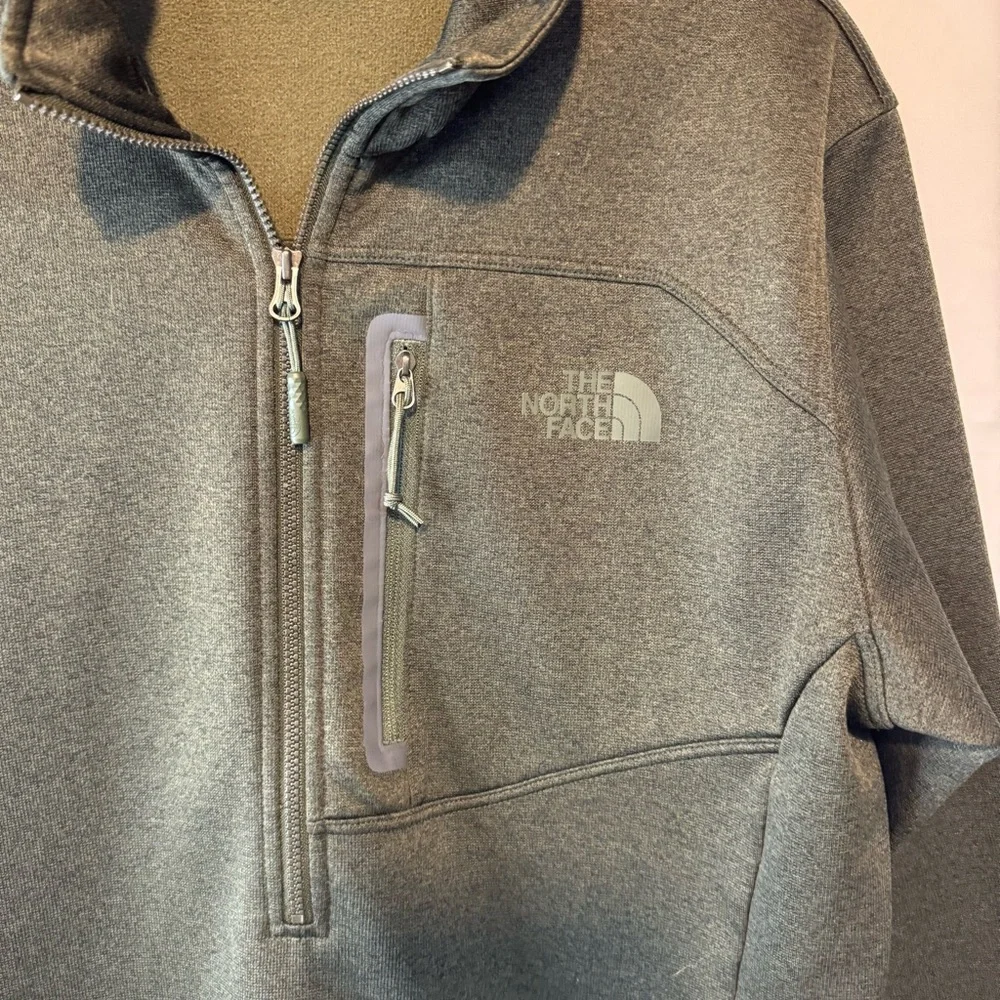 The North Face Jacket Canyonlands Green 1/2 Zip Pocket Fleece Size Medium‎